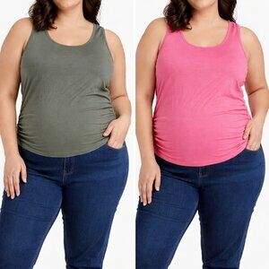 Motherhood Maternity Women's Large Tank Tops Bundle of 2